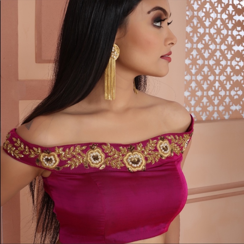 Indian crop top and skirt